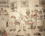 James Ensor Waiters and Cooks Playing Billiards,Emma Lambotte at the Billiard Table oil